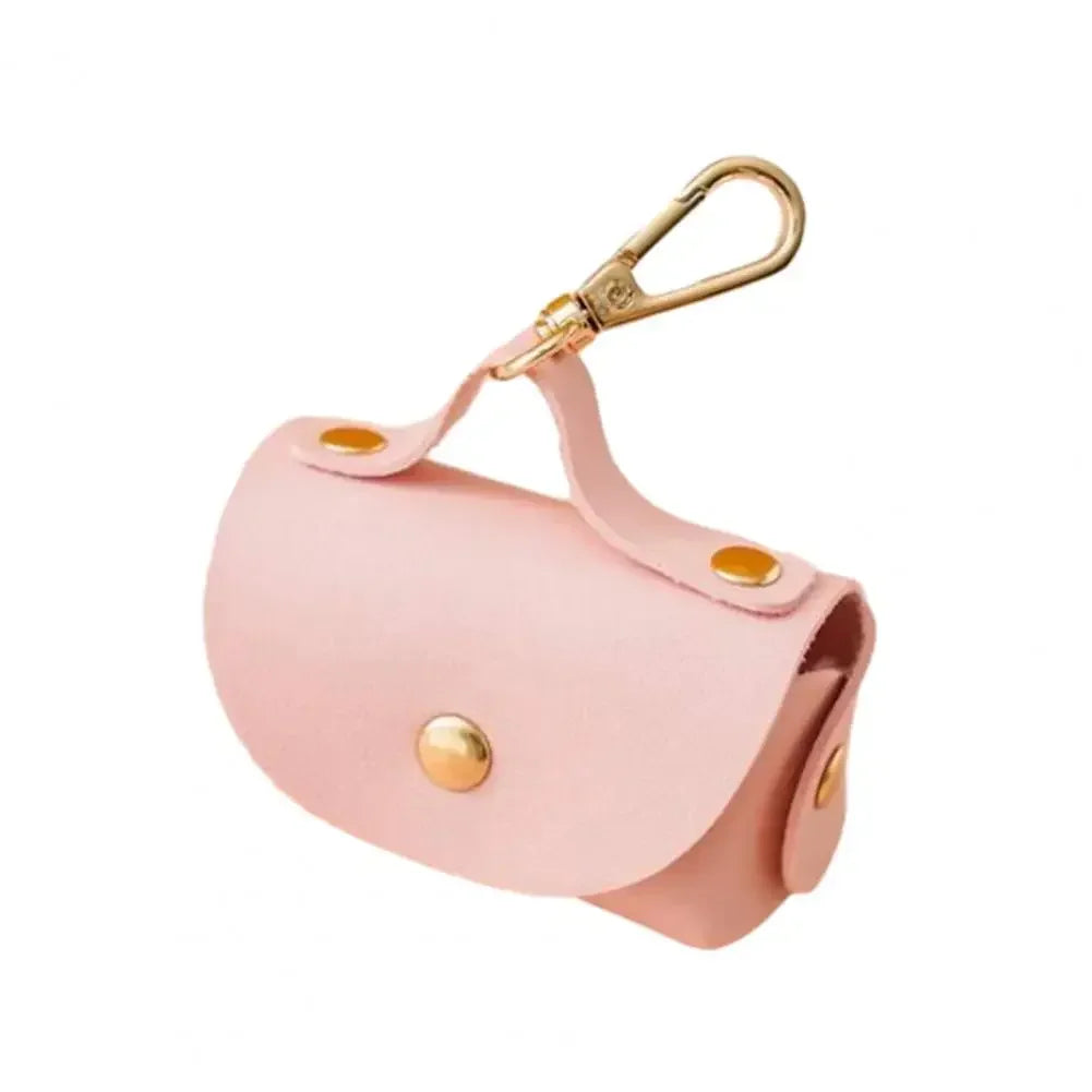 Faux Leather Dog Poop Bag Holder
