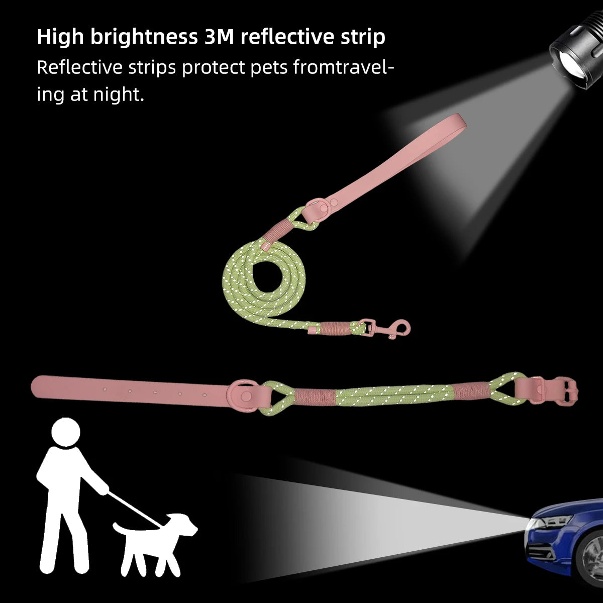 Bubblegum Trail Collar & Leash Set