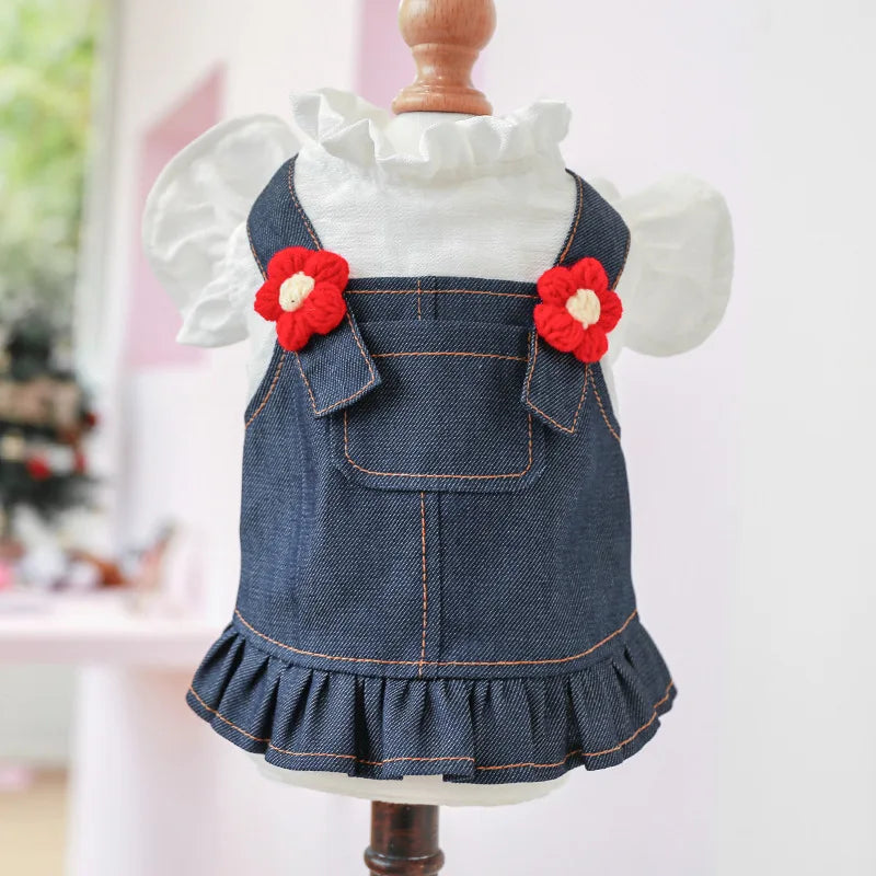 Denim Strap Dress for Dogs