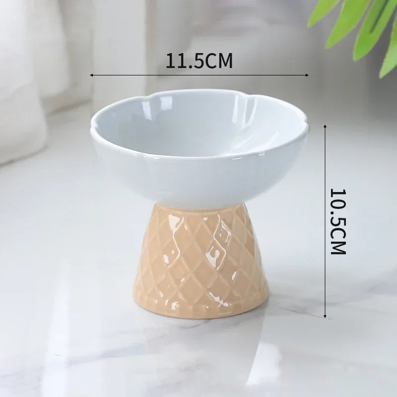 Ice Cream Shape Ceramic Pet Bowl