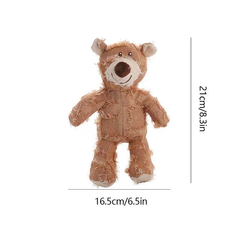 Denim Patchwork Stitch Bear Toy