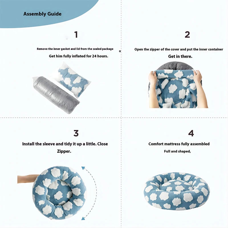 Cozy Donut Round Bed