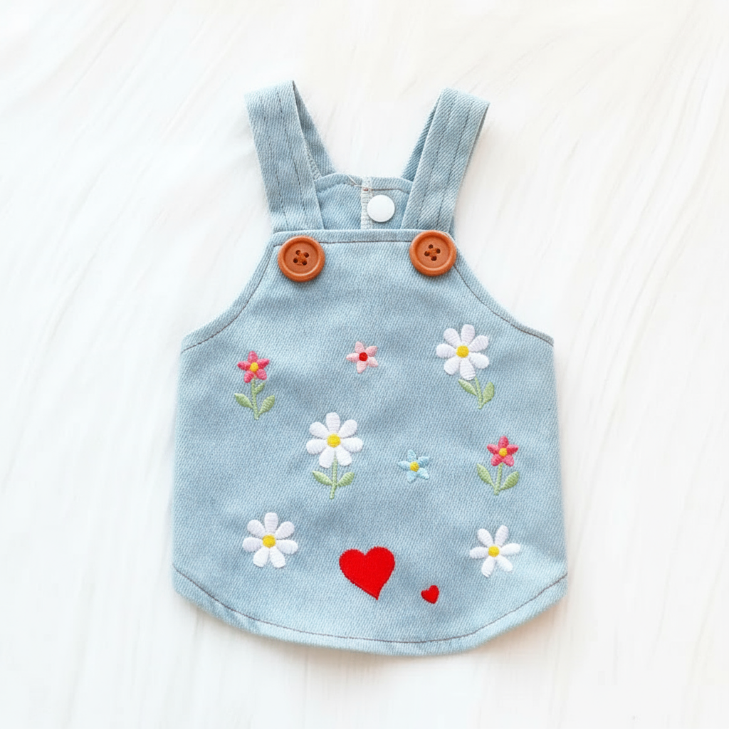 The Denim Blossom Dress