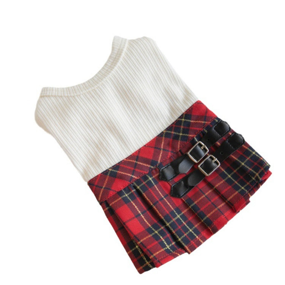 Punk Plaid Skirt Dress