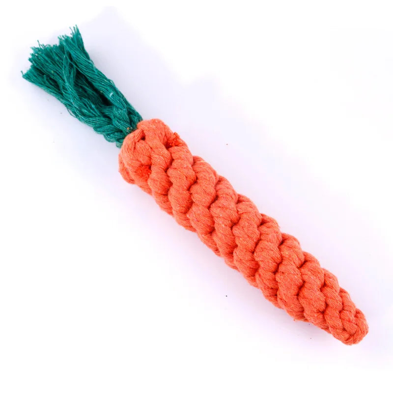 Carrot Cotton Rope Chew Toy
