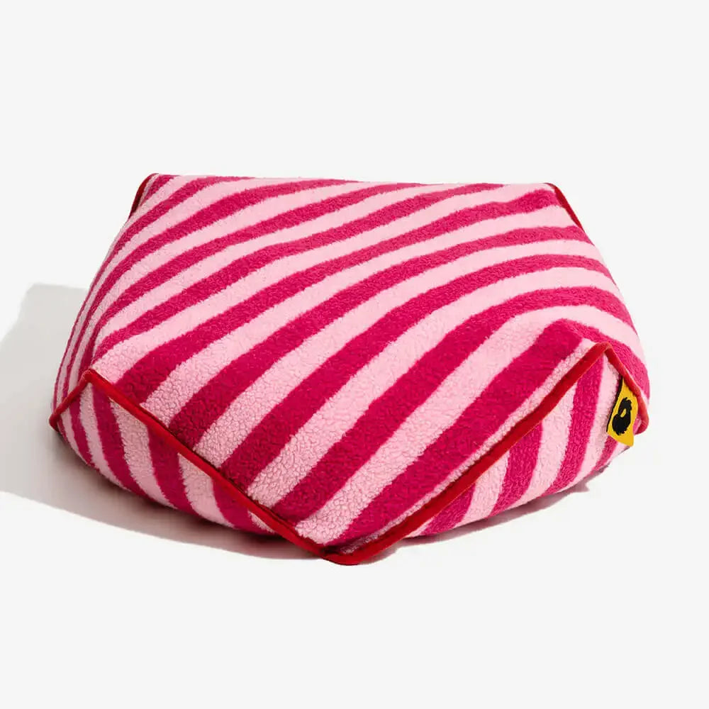 Striped Polygonal Dog Bed
