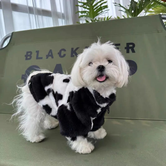Warm Cow Print Coat
