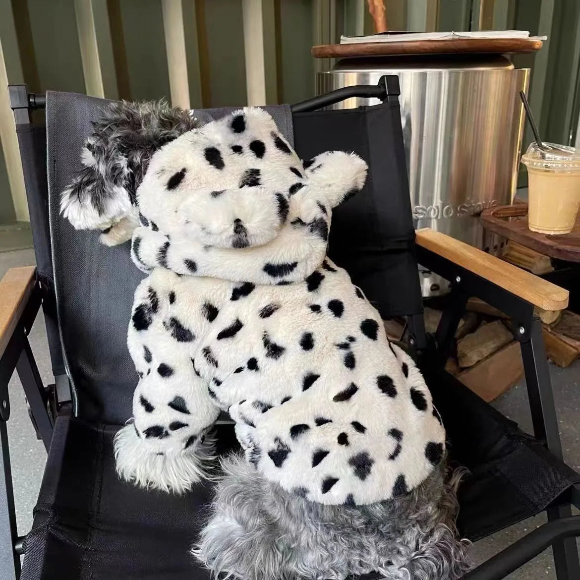 White Leopard Dog Coat