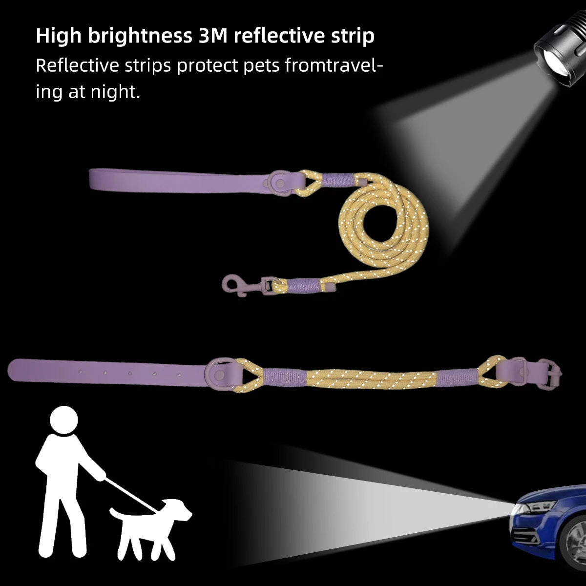 Bubblegum Trail Collar & Leash Set