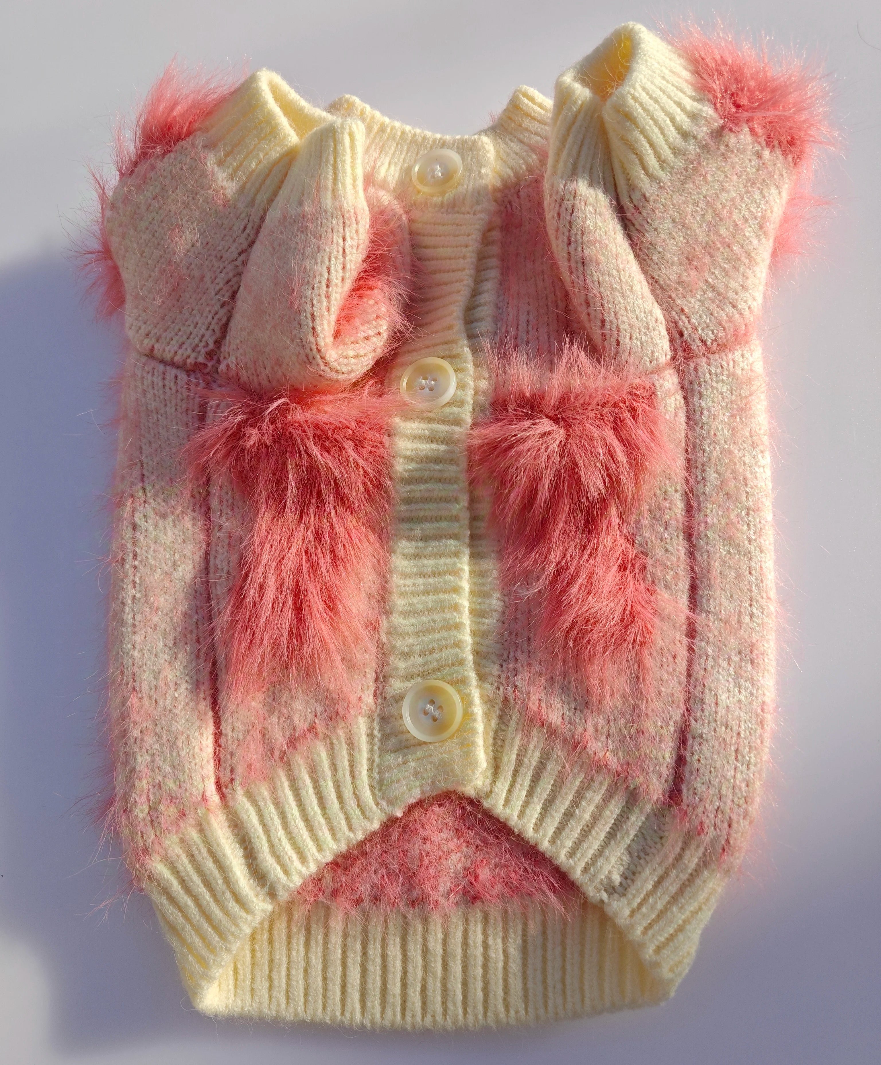 Fluffy Bow Dog Sweater