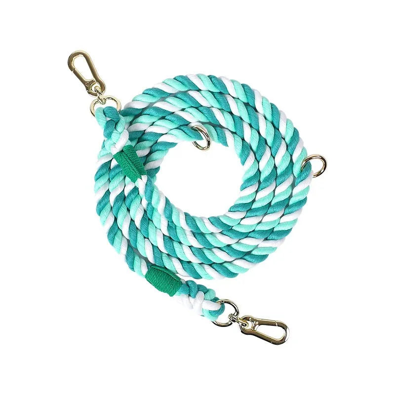 Handmade Rainbow Rope Leash