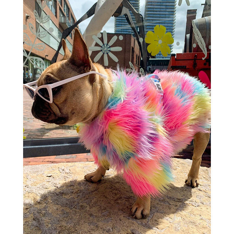 Rainbow Fuzzy Party Sweater