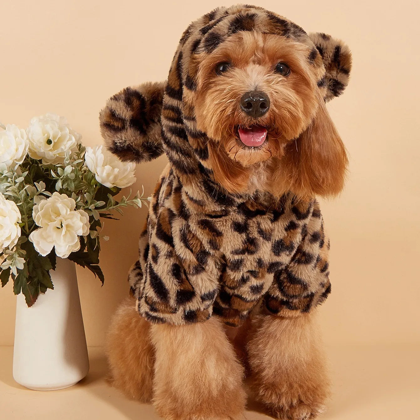 Leopard Print Dog Hoodie