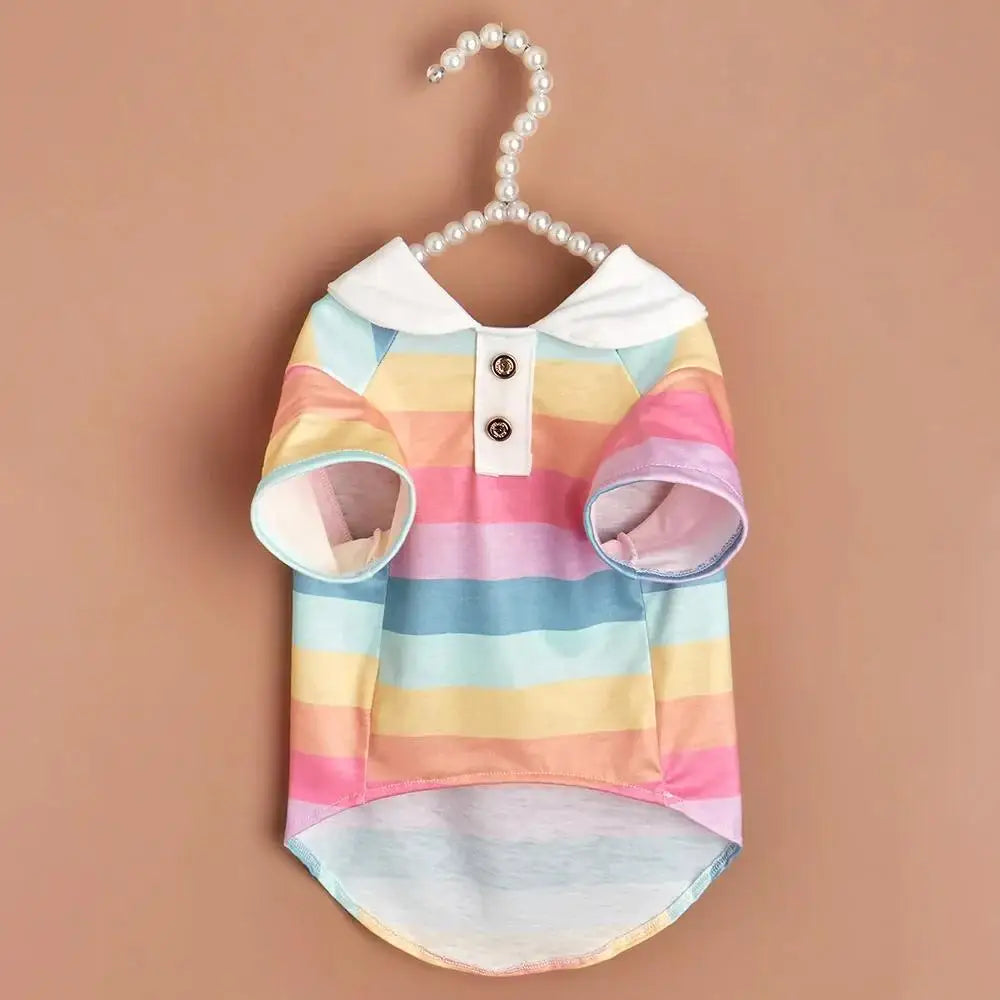 Rainbow Stripe Polo Shirt