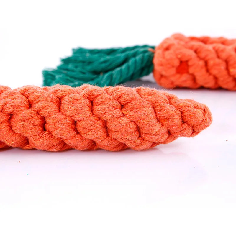 Carrot Cotton Rope Chew Toy