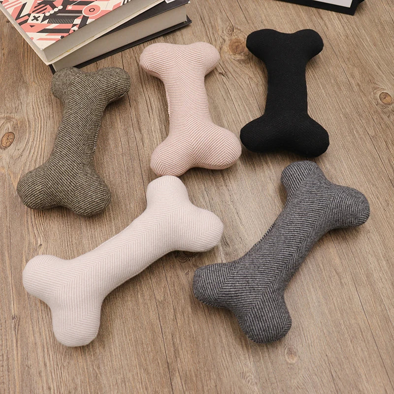 Plush Squeaky Bone Toy
