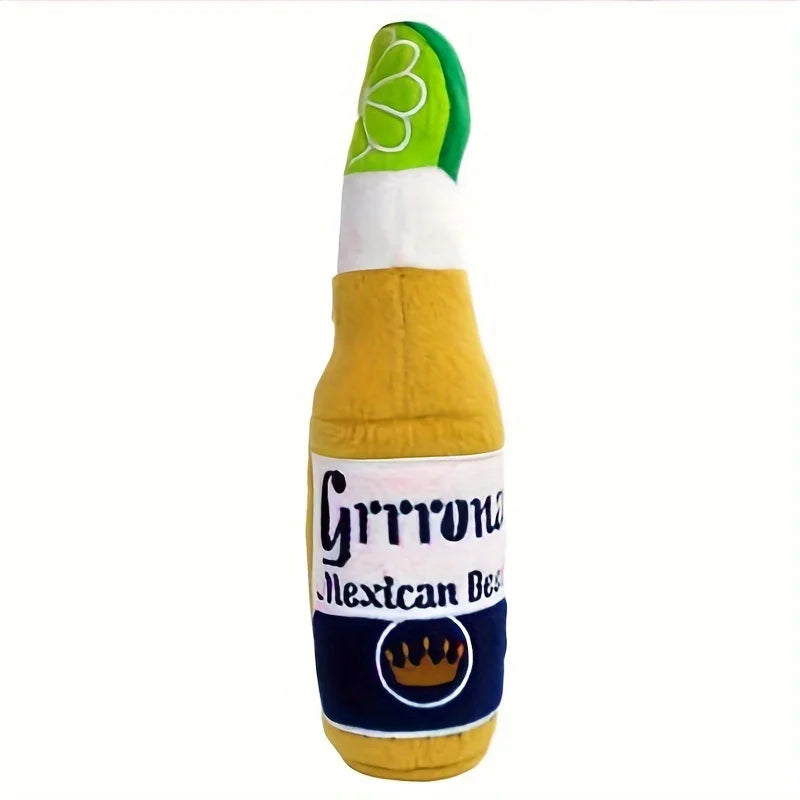 Pawrona Plush Beer Bottle Dog Toy