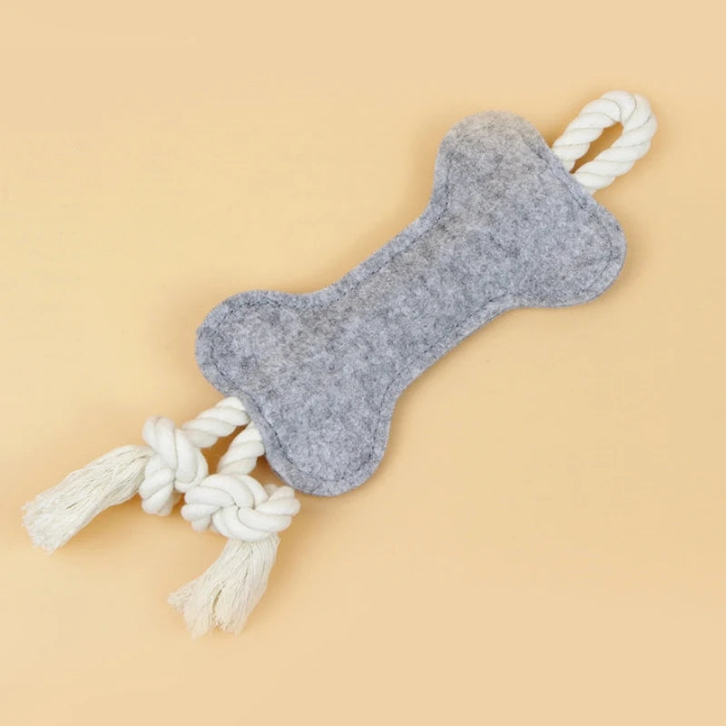 Plush Squeaky Dog Bone Toy