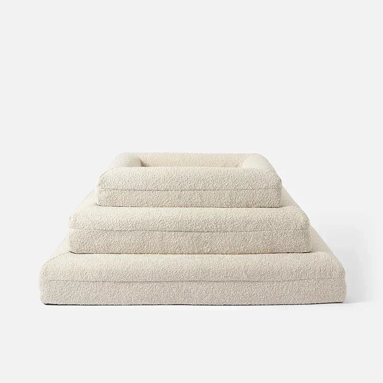 Luxury Memory Foam Boucle Dog Bed
