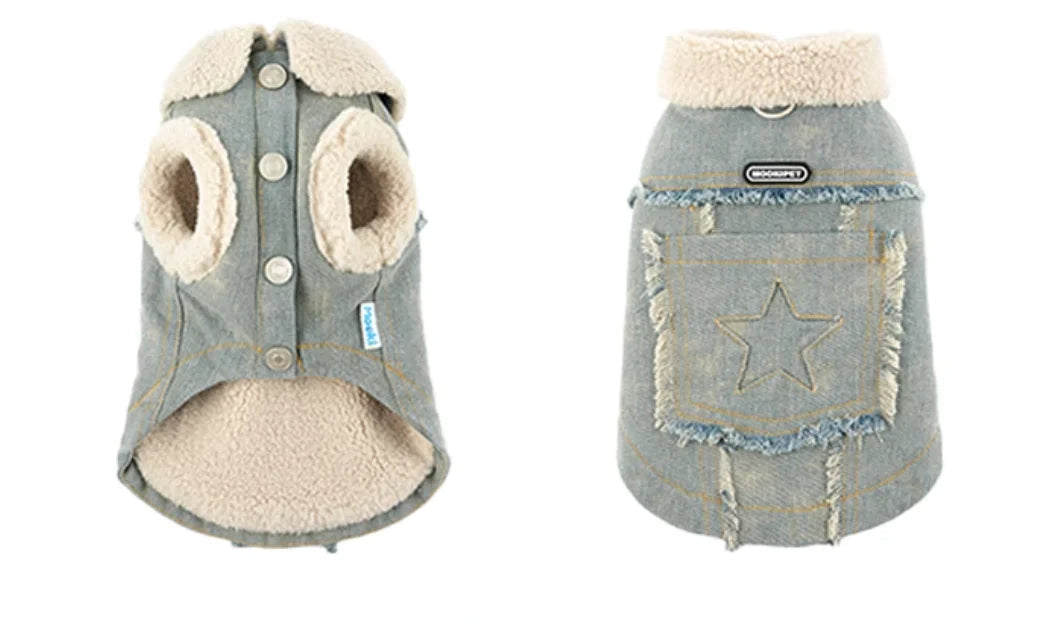 Rockstar Denim & Shearling Vest