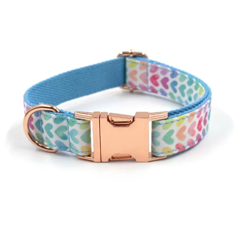 Rainbow Heart Collar & Leash