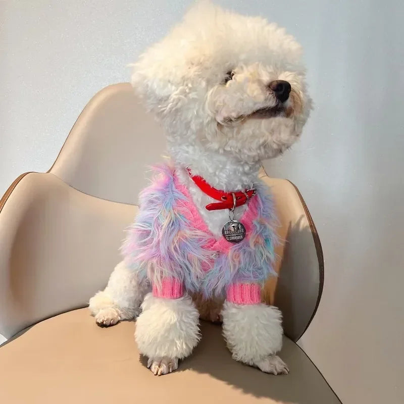 Rainbow Fluffy Sweater