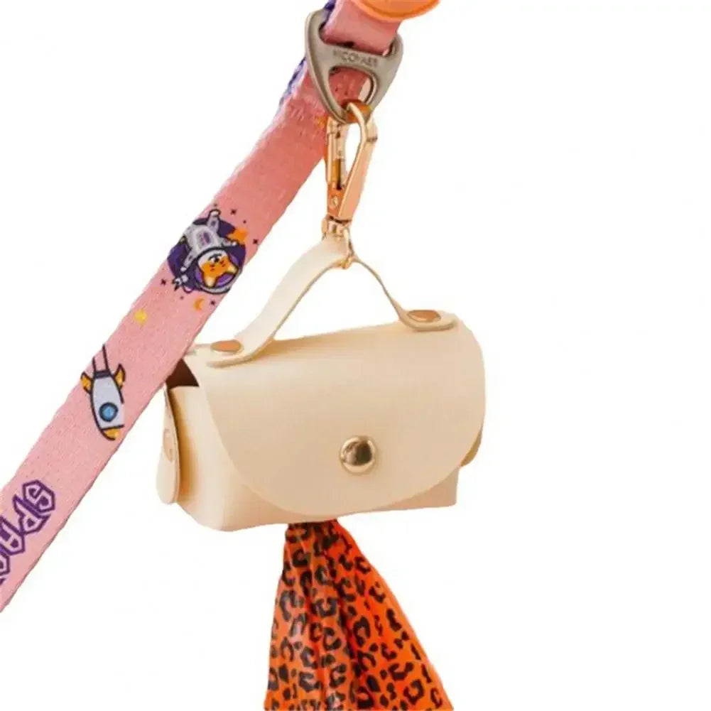 Faux Leather Dog Poop Bag Holder