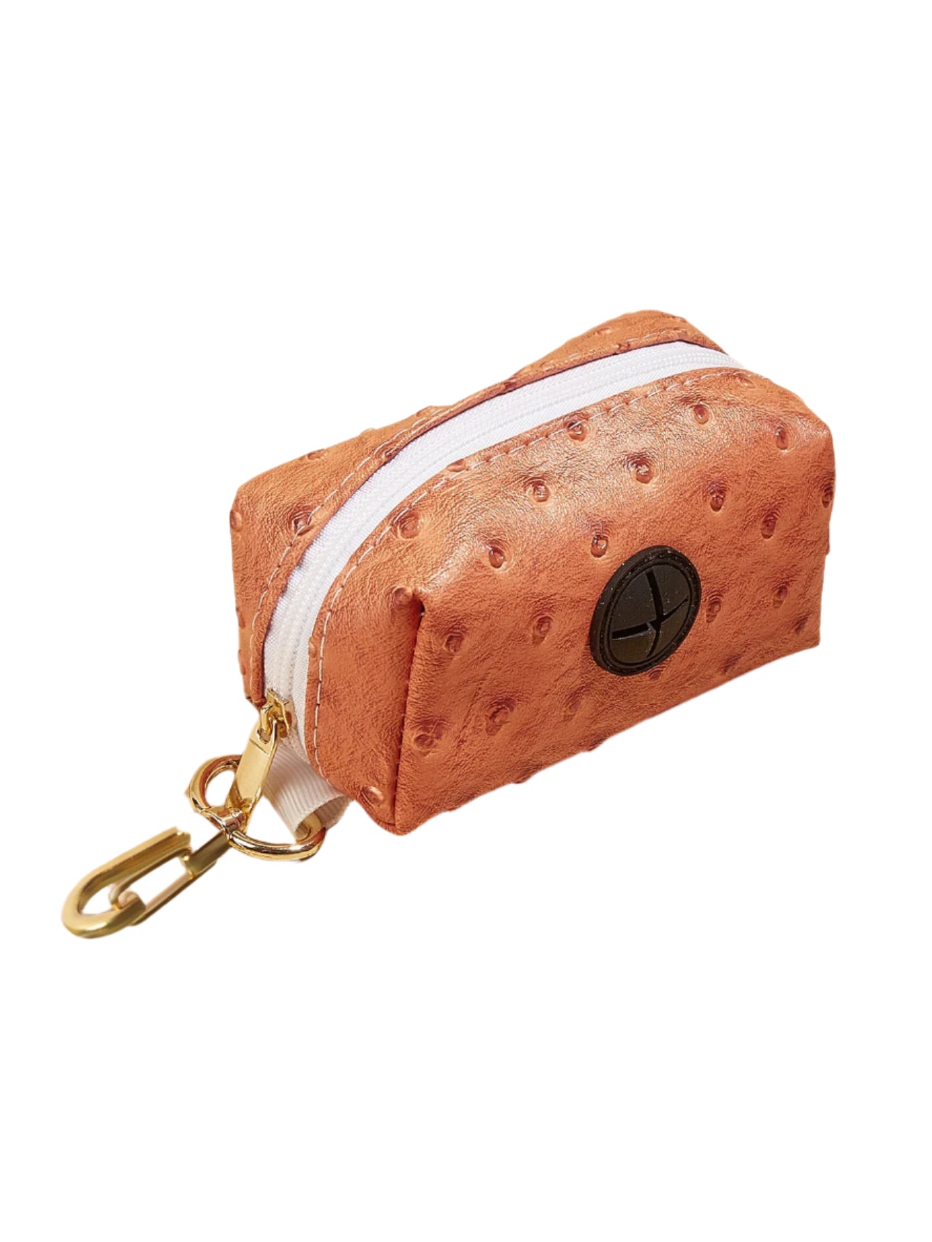 Premium Faux Leather Poop Bag Holder
