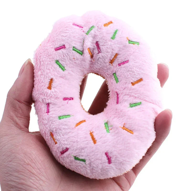 Plush Donut Dog Toy