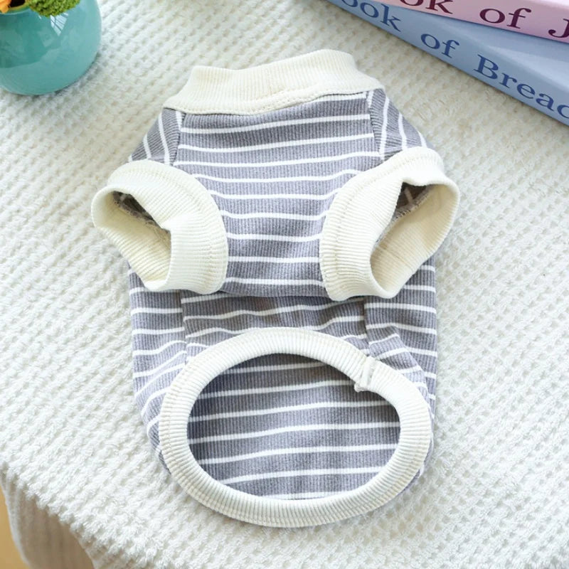 Retro Striped Dog Tee