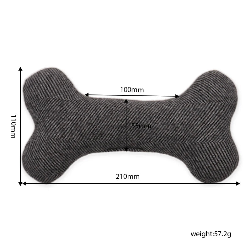 Plush Squeaky Bone Toy