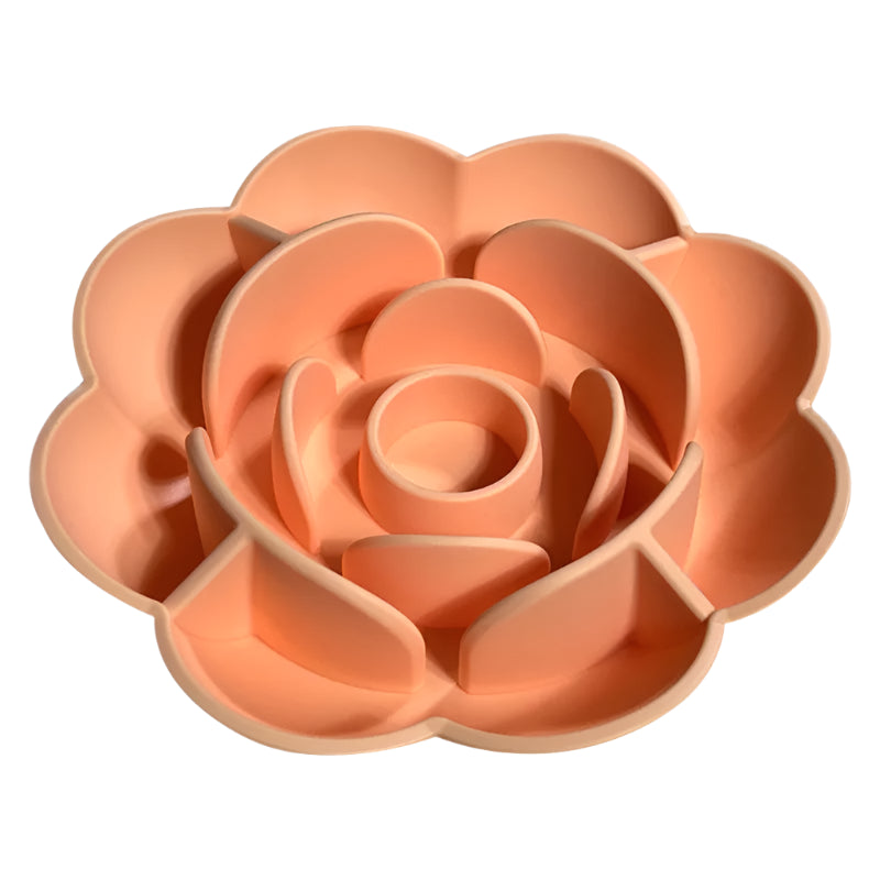Rose-Shaped Silicone Slow Feeder Bowl