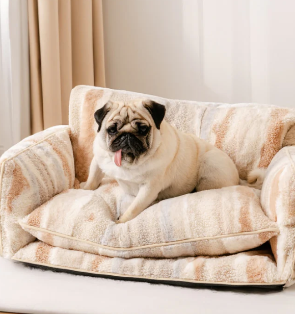 Zebra Stripe Plush Sofa Bed