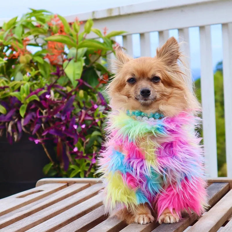 Rainbow Fuzzy Party Sweater