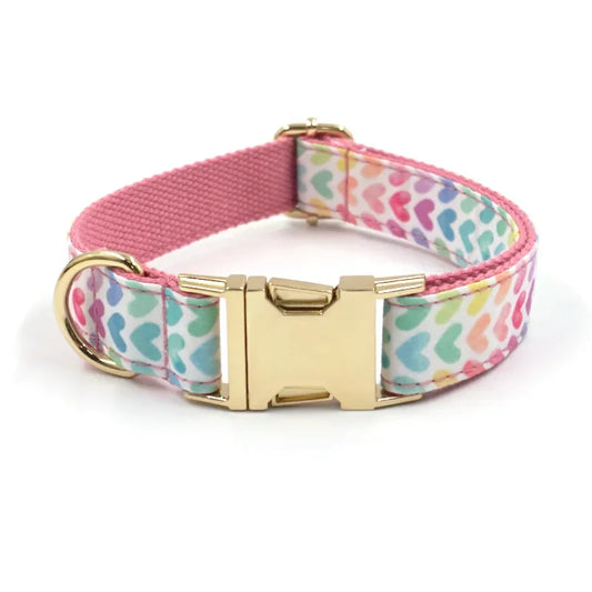 Rainbow Heart Collar & Leash