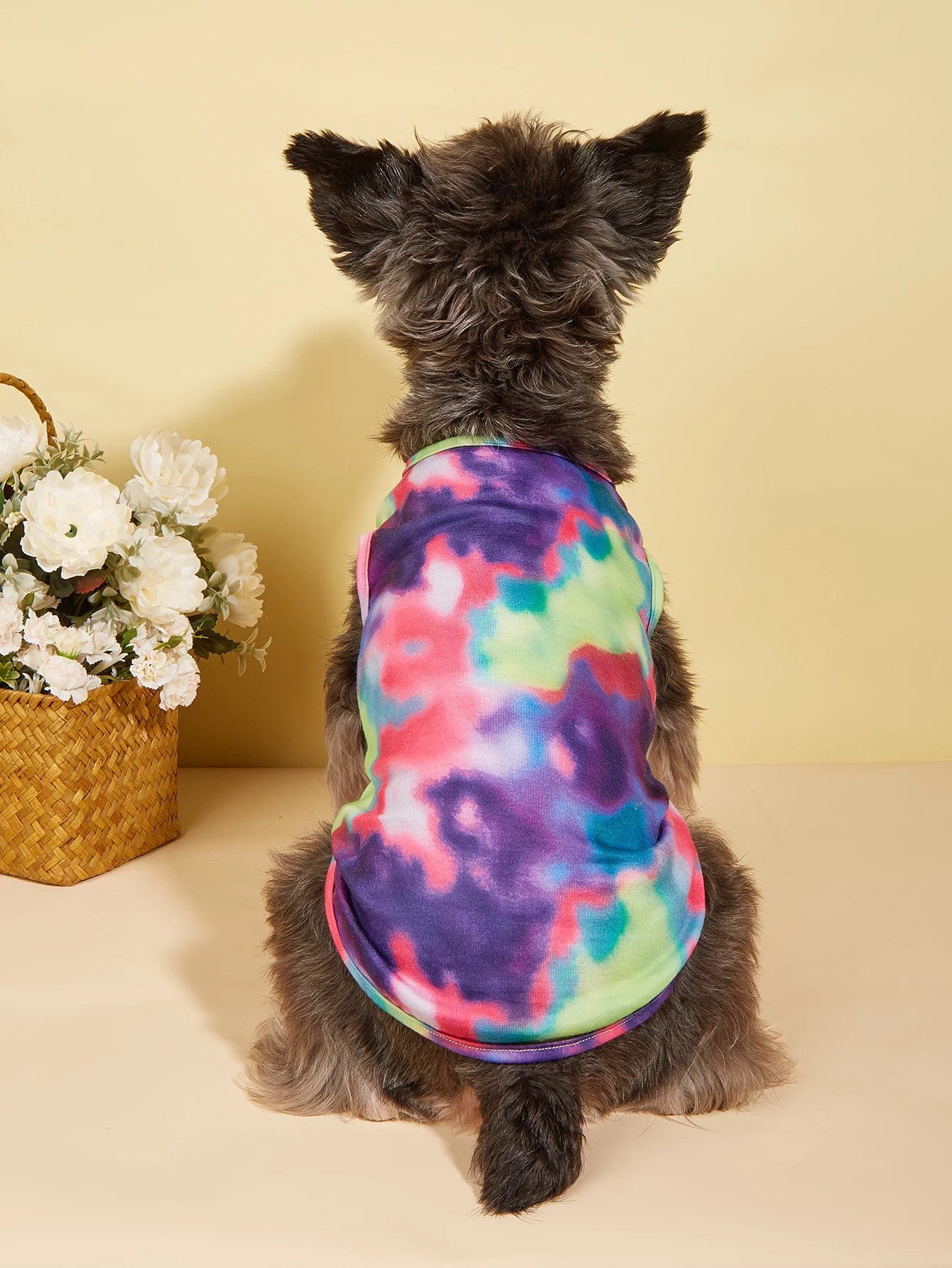 Colorful Tie-Dye Dog Tank Top