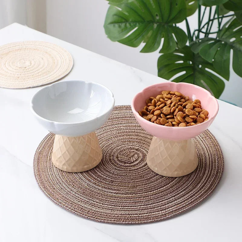 Ice Cream Shape Ceramic Pet Bowl