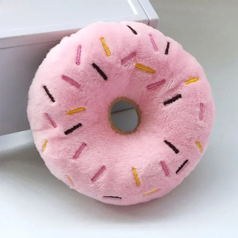 Plush Donut Dog Toy