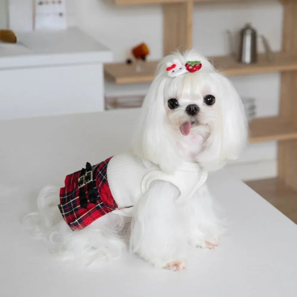 Punk Plaid Skirt Dress