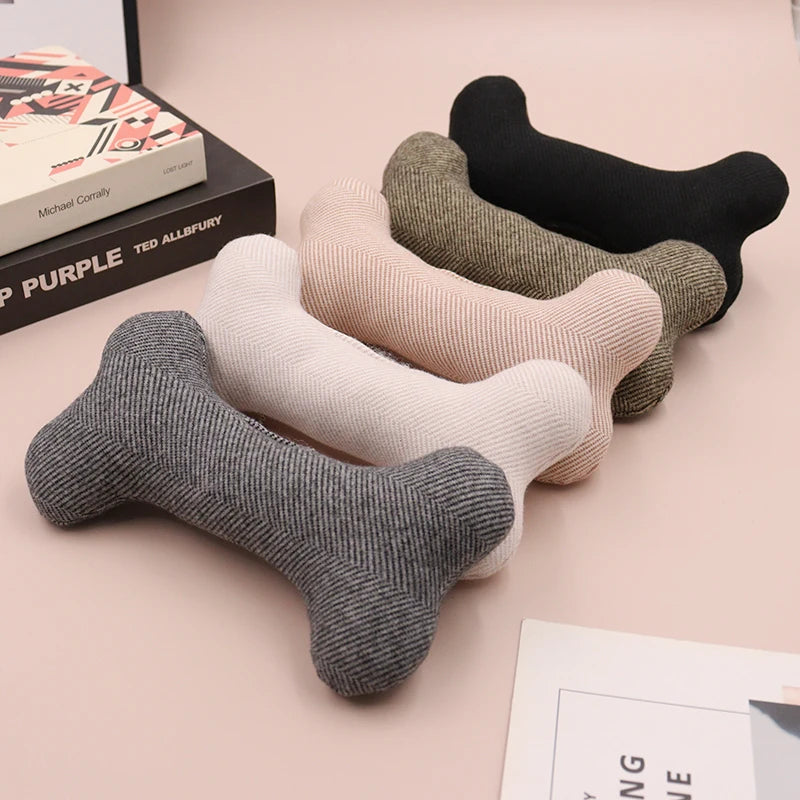 Plush Squeaky Bone Toy