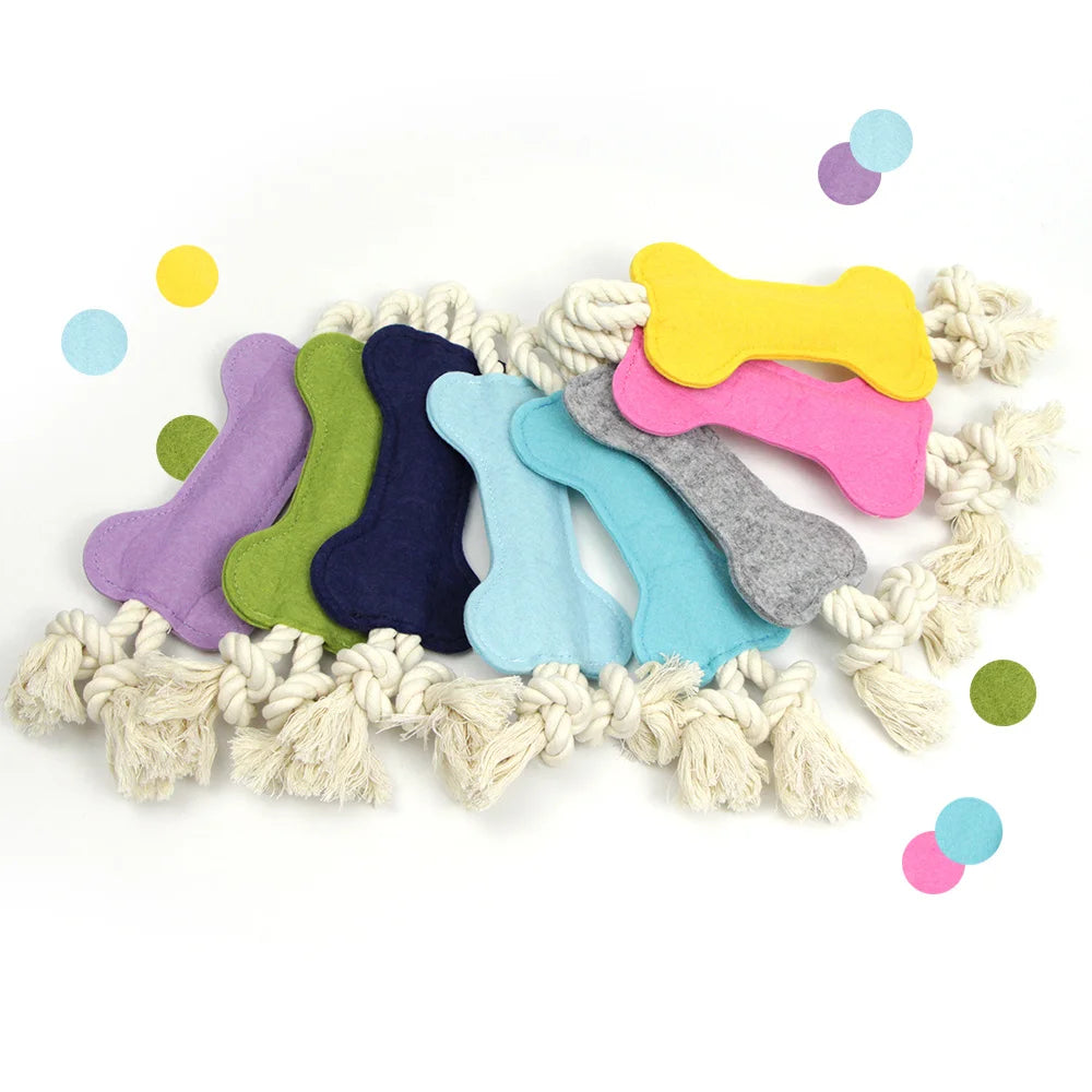 Plush Squeaky Dog Bone Toy