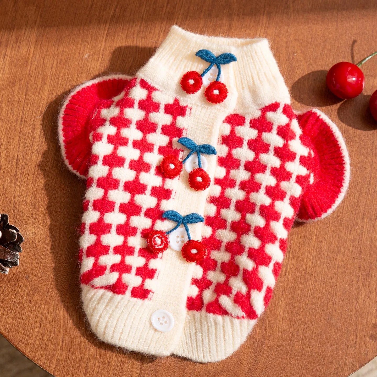 The Cherry Check Sweater
