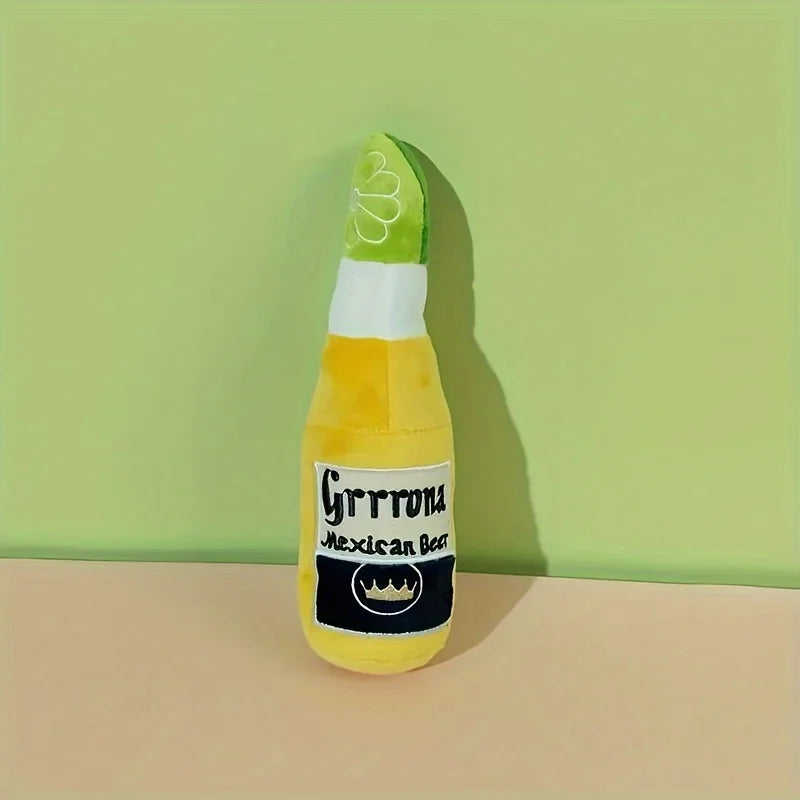Pawrona Plush Beer Bottle Dog Toy