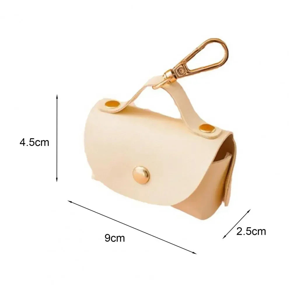 Faux Leather Dog Poop Bag Holder