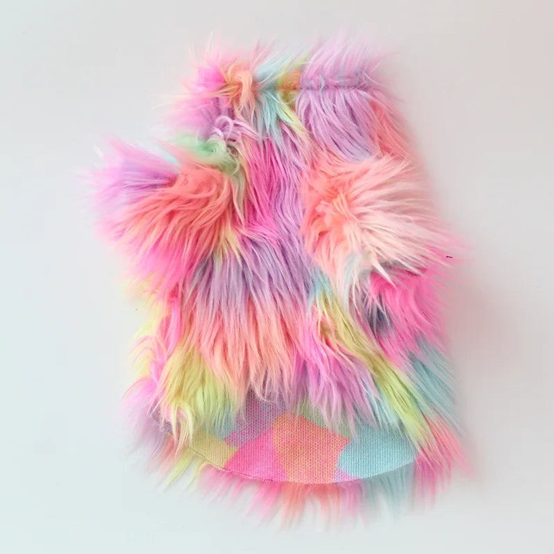 Rainbow Fuzzy Party Sweater