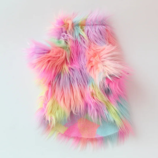 Rainbow Fuzzy Party Sweater