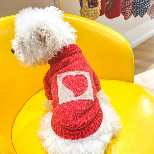 Heart Red Pullover Sweater