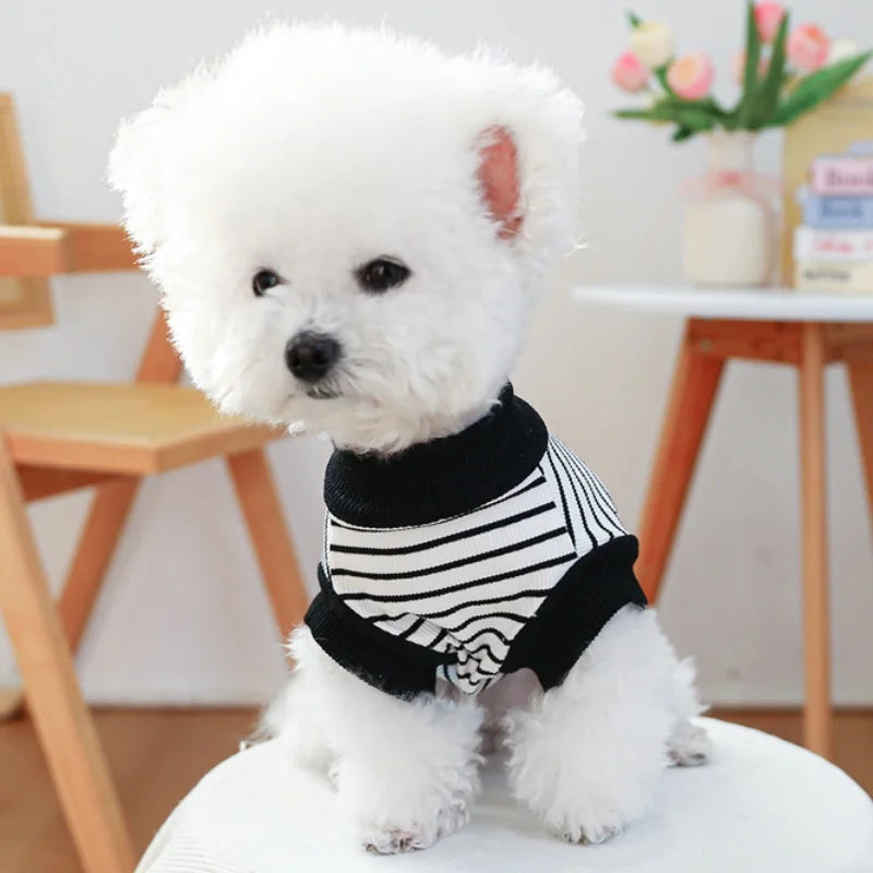 Retro Striped Dog Tee