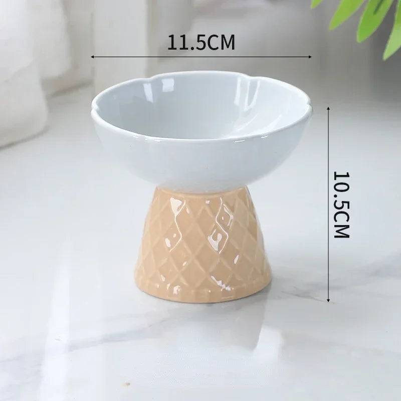 Ice Cream Shape Ceramic Pet Bowl