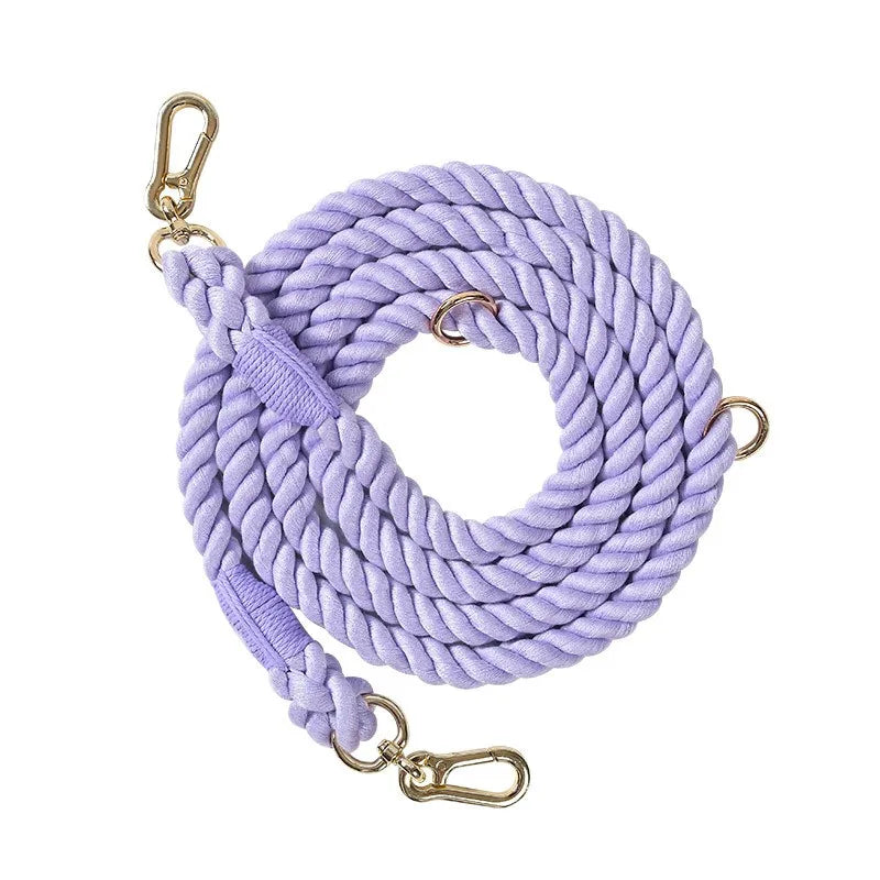 Handmade Rainbow Rope Leash